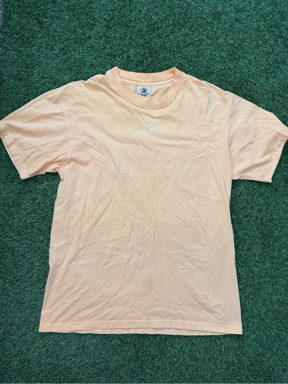 Vintage Anvil Peach Short Sleeve T-Shirt Size Medium